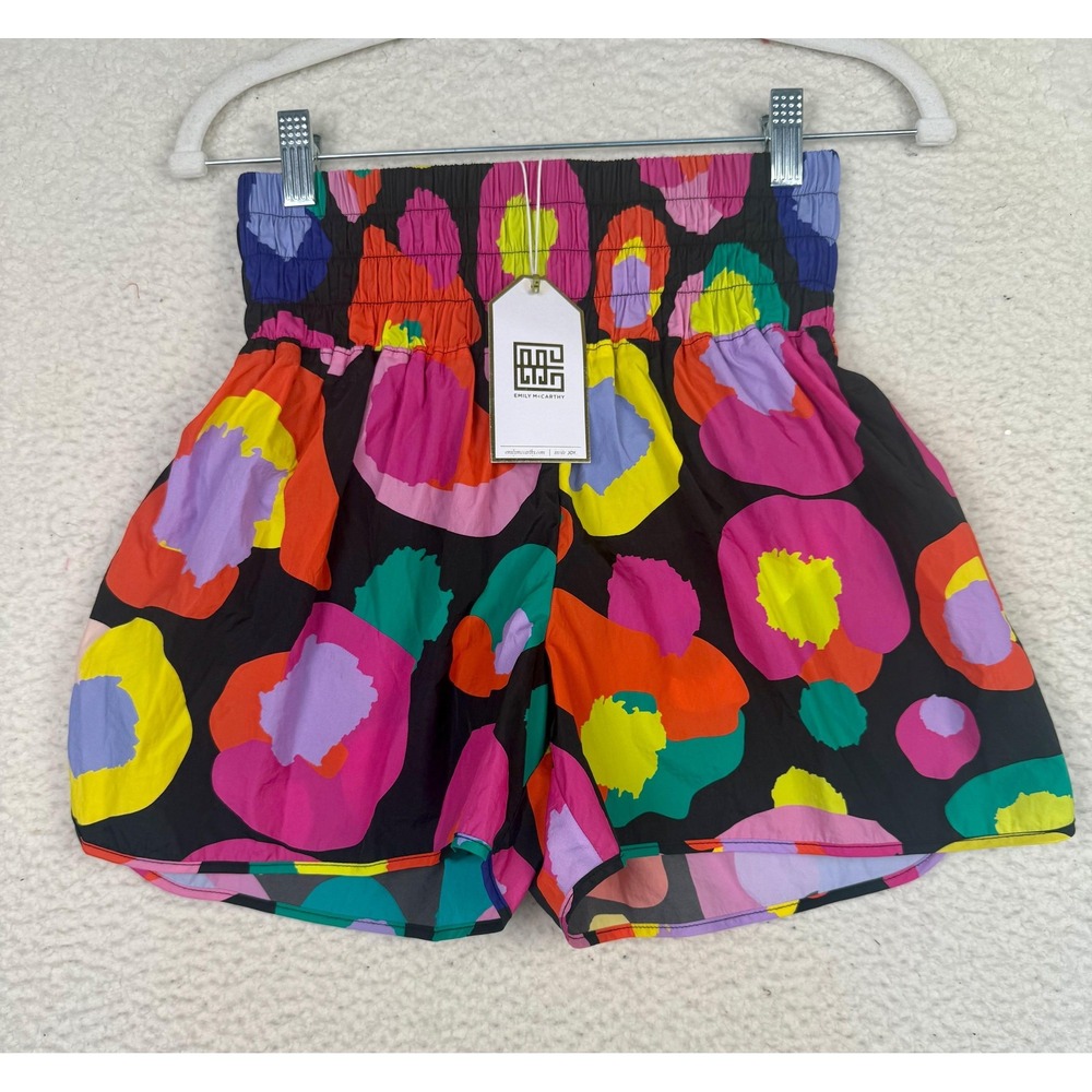 Emily McCarthy Sport Shorts Womens XS Pop Cheetah Maximilism Activewear